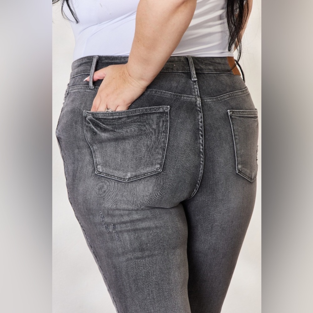 NEW Judy Blue PLUS + REG Size High Waisted Tummy Control Release Hem Skinny Jean - Picture 8 of 15